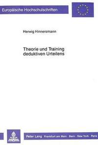 bokomslag Theorie Und Training Deduktiven Urteilens