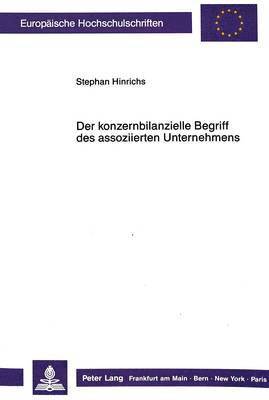 bokomslag Der Konzernbilanzielle Begriff Des Assoziierten Unternehmens