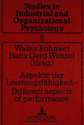 bokomslag Aspekte Der Leistungsfaehigkeit -- Different Aspects of Performance