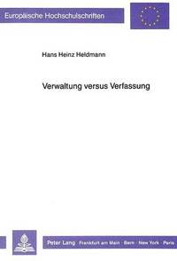 bokomslag Verwaltung Versus Verfassung