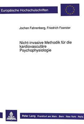 bokomslag Nicht-Invasive Methodik Fuer Die Kardiovasculaere Psychophysiologie