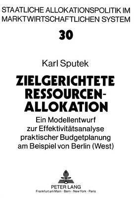 bokomslag Zielgerichtete Ressourcenallokation