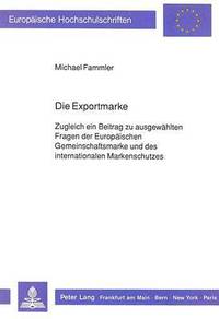 bokomslag Die Exportmarke