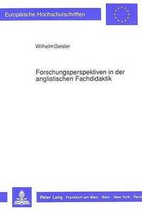 bokomslag Forschungsperspektiven in Der Anglistischen Fachdidaktik