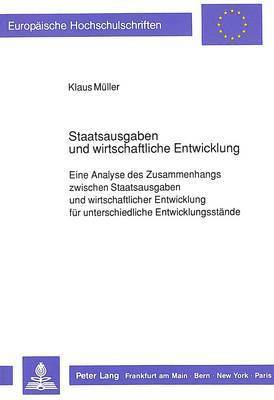 bokomslag Staatsausgaben Und Wirtschaftliche Entwicklung