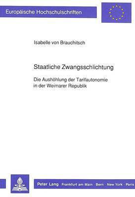 Isabelle Von Brauchitsch - Staatliche Zwangsschlichtung, Häftad