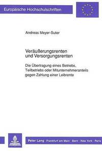 bokomslag Veraeuerungsrenten Und Versorgungsrenten