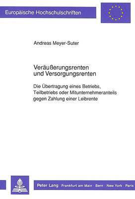 Veraeuerungsrenten Und Versorgungsrenten 1