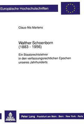 Walther Schoenborn (1883-1956) 1