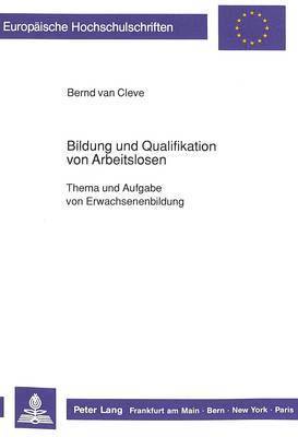 bokomslag Bildung Und Qualifikation Von Arbeitslosen