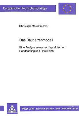 Das Bauherrenmodell 1