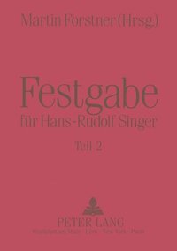 bokomslag Festgabe Fuer Hans-Rudolf Singer
