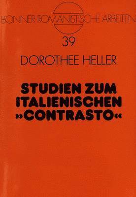 Studien Zum Italienischen Contrasto 1