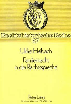 bokomslag Familienrecht in Der Rechtssprache