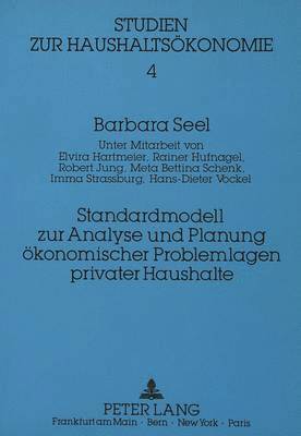 bokomslag Standardmodell Zur Analyse Und Planung Oekonomischer Problemlagen Privater Haushalte