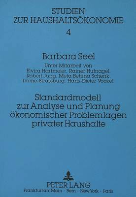 bokomslag Standardmodell Zur Analyse Und Planung Oekonomischer Problemlagen Privater Haushalte