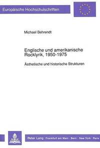 bokomslag Englische Und Amerikanische Rocklyrik, 1950-1975