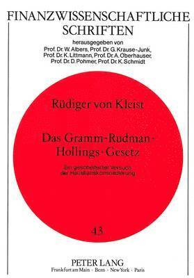 Das Gramm-Rudman-Hollings-Gesetz 1