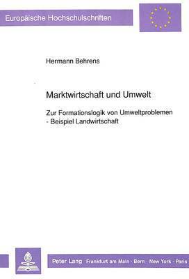 bokomslag Marktwirtschaft Und Umwelt