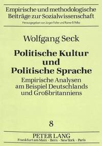 bokomslag Politische Kultur Und Politische Sprache