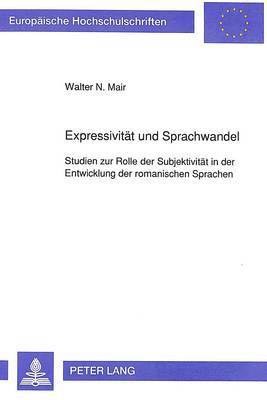 Expressivitaet Und Sprachwandel 1