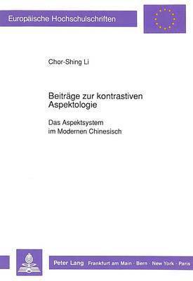 bokomslag Beitraege Zur Kontrastiven Aspektologie