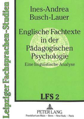 Englische Fachtexte in Der Paedagogischen Psychologie 1