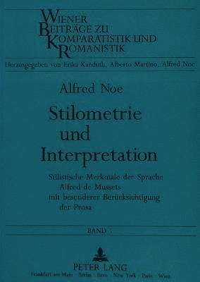 bokomslag Stilometrie Und Interpretation