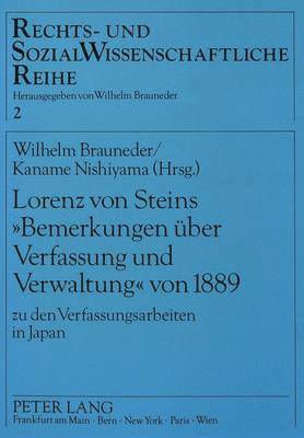 bokomslag Lorenz Von Steins Bemerkungen Ueber Verfassung Und Verwaltung Von 1889