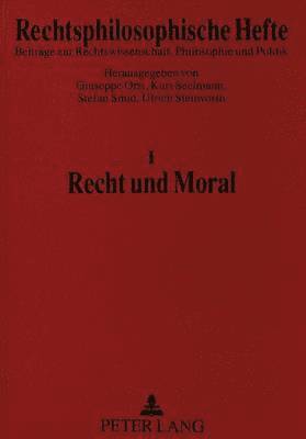 bokomslag Recht Und Moral