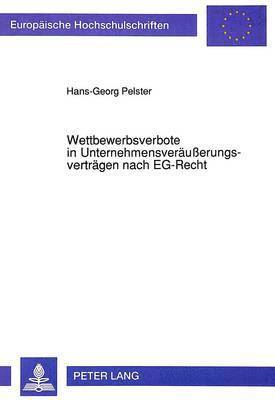 bokomslag Wettbewerbsverbote in Unternehmensveraeuerungsvertraegen Nach Eg-Recht