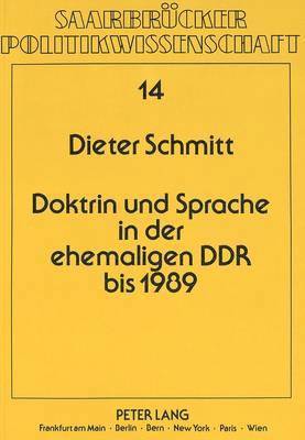 bokomslag Doktrin Und Sprache in Der Ehemaligen Ddr Bis 1989