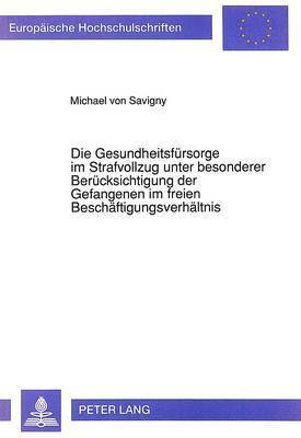 bokomslag Die Gesundheitsfuersorge Im Strafvollzug Unter Besonderer Beruecksichtigung Der Gefangenen Im Freien Beschaeftigungsverhaeltnis