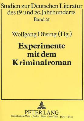 Gesine Kafitz - Experimente Mit Dem Kriminalroman, Häftad