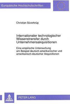 bokomslag Internationaler Technologischer Wissenstransfer Durch Unternehmensakquisitionen