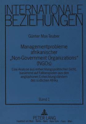 bokomslag Managementprobleme Afrikanischer Non-Governmental Organizations (Ngos)