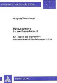 bokomslag Rufausbeutung Im Wettbewerbsrecht