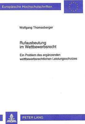 bokomslag Rufausbeutung Im Wettbewerbsrecht