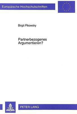 bokomslag Partnerbezogenes Argumentieren?