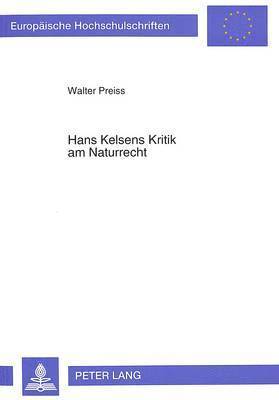 bokomslag Hans Kelsens Kritik Am Naturrecht