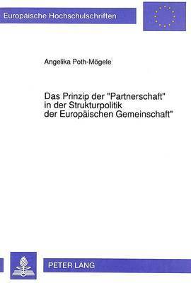 bokomslag Das Prinzip Der Partnerschaft in Der Strukturpolitik Der Europaeischen Gemeinschaft
