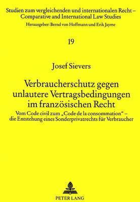 bokomslag Verbraucherschutz Gegen Unlautere Vertragsbedingungen Im Franzoesischen Recht