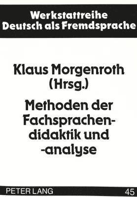 bokomslag Methoden Der Fachsprachendidaktik Und -Analyse