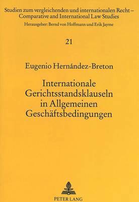 bokomslag Internationale Gerichtsstandsklauseln in Allgemeinen Geschaeftsbedingungen