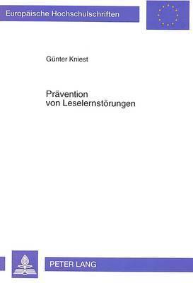 bokomslag Praevention Von Leselernstoerungen