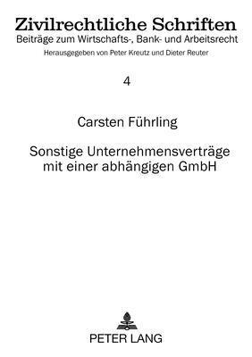 bokomslag Sonstige Unternehmensvertraege Mit Einer Abhaengigen Gmbh