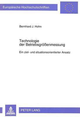 bokomslag Technologie Der Betriebsgroeenmessung