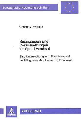 Bedingungen Und Voraussetzungen Fuer Sprachwechsel 1