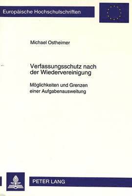 bokomslag Verfassungsschutz Nach Der Wiedervereinigung