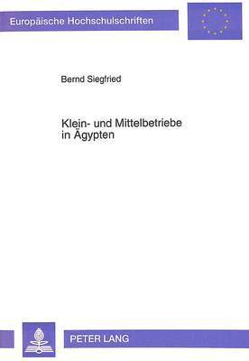 bokomslag Klein- Und Mittelbetriebe in Aegypten